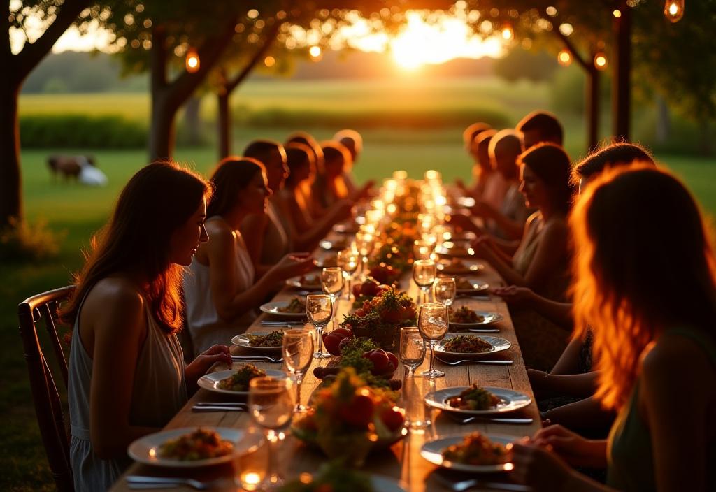 Farm-to-table outdoor dining experience